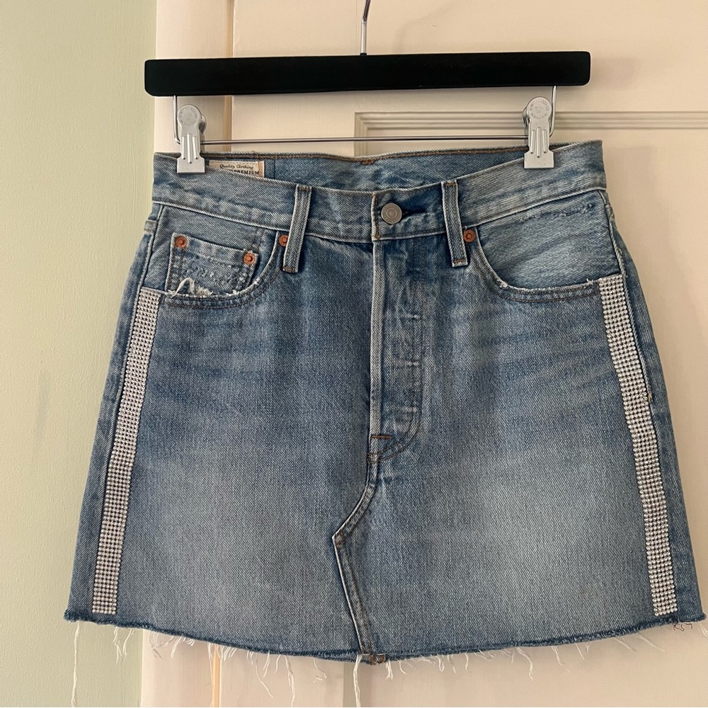 Levi’s Mini Skirt with Rhinestones on side seams